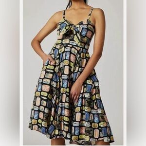 Rachel Antonoff “Ali” dress with tinned fish print